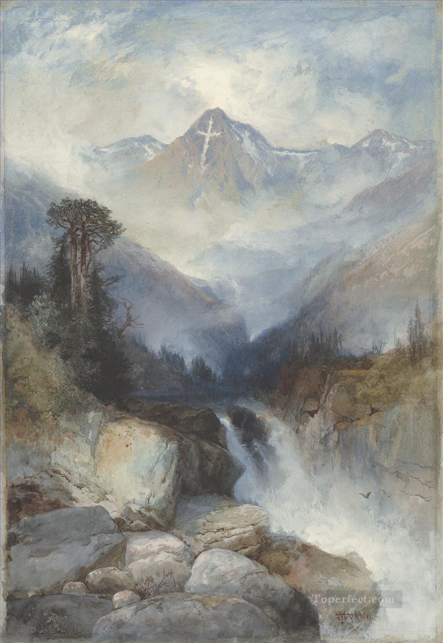 Mountain of the Holy Cross Rocky Mountains School Thomas Moran Oil Paintings